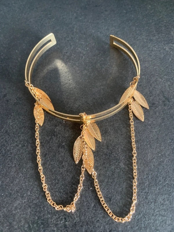 Bracelet pour bras Bohème Feuillage doré