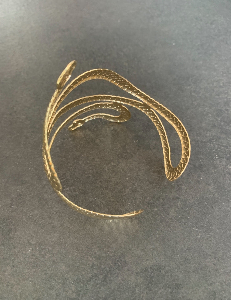 Bracelet de bras Serpent royal doré