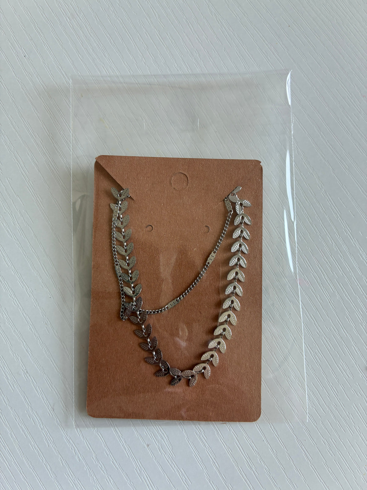 Lot de 2 chaînes de cheville Épi d’Argent – Acier inoxydable