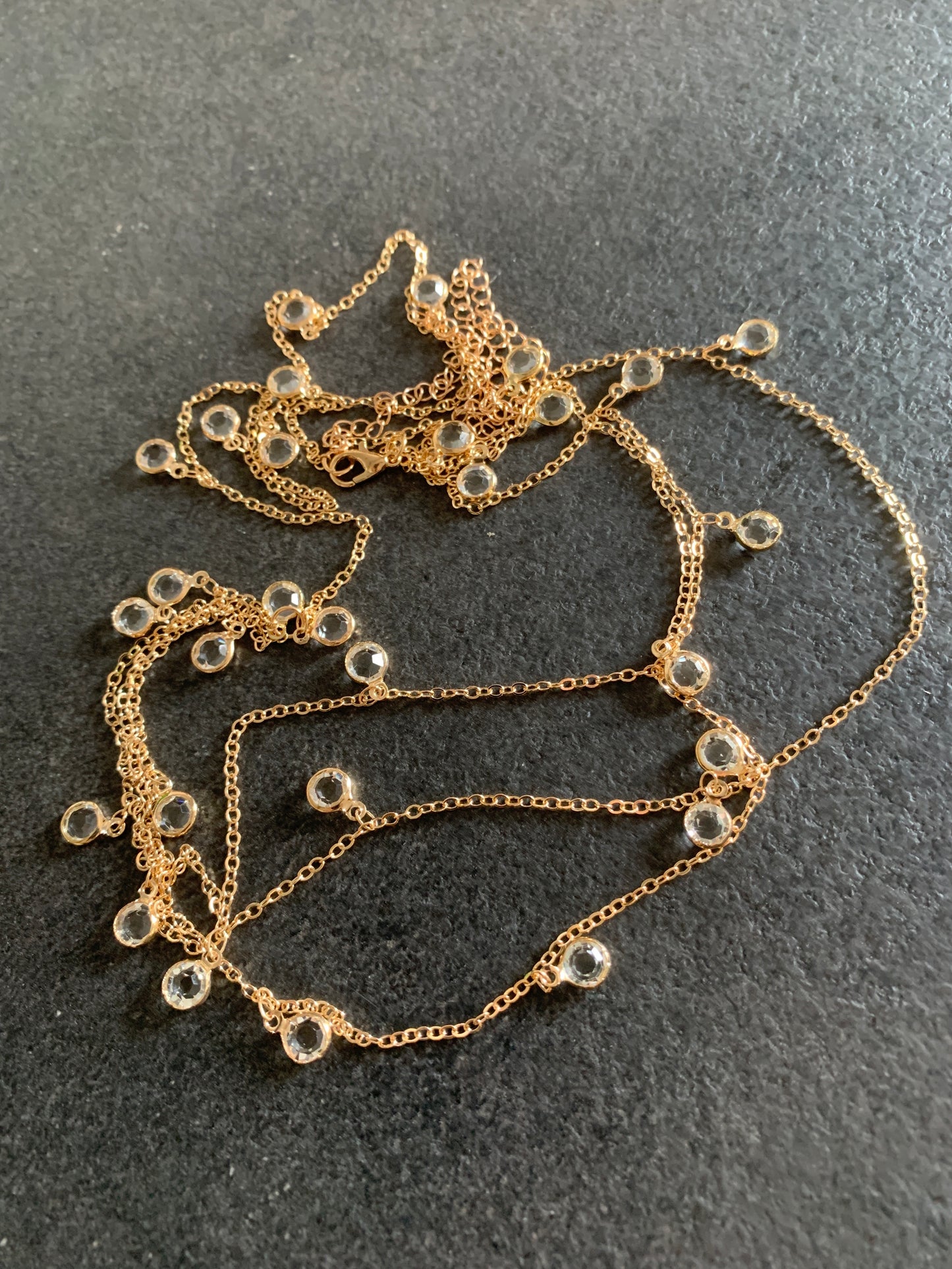 Chaîne de taille Perles de lumière dorée