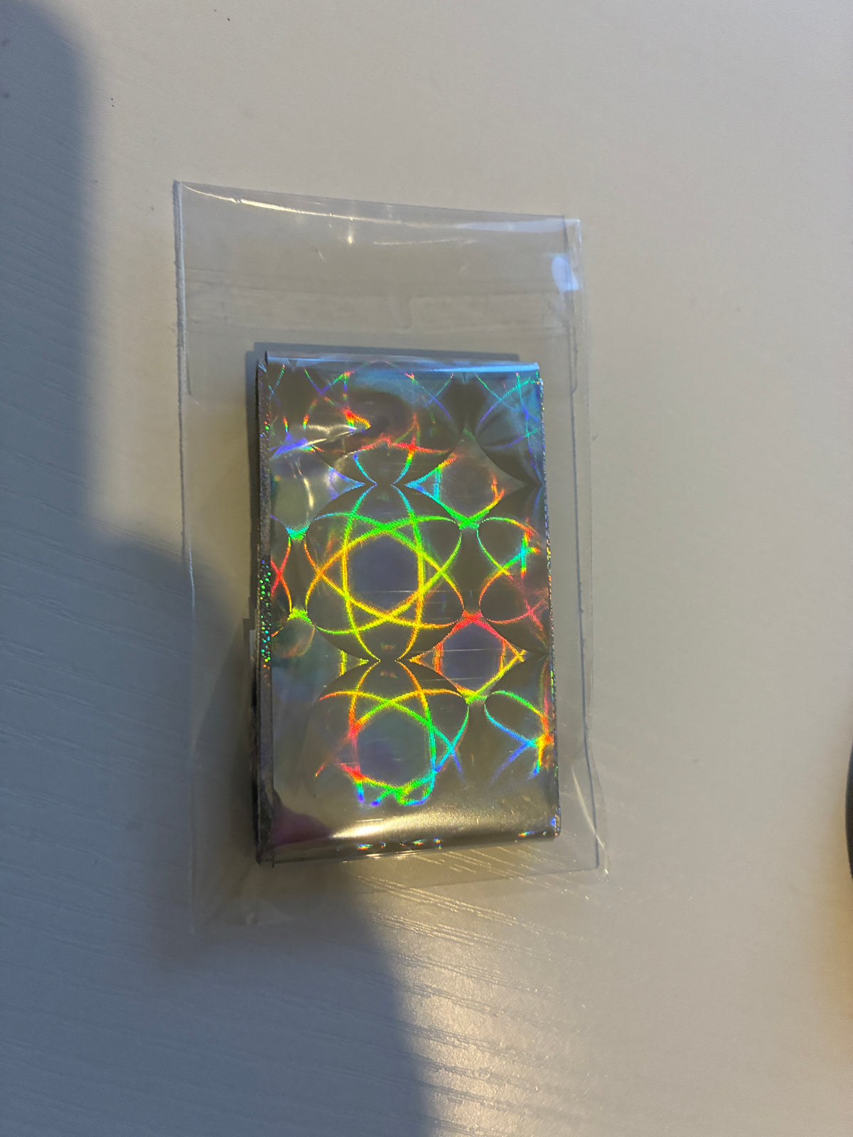 lot de 8 foils holographiques cercles et étoiles pour nail art
