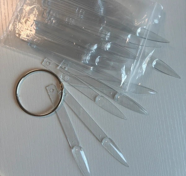Nuancier éventail stiletto transparent – 50 capsules