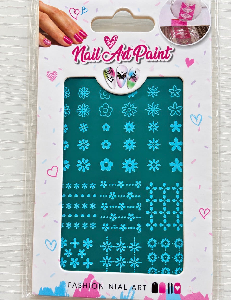 Plaque de stamping Nail Art – Petites fleurs
