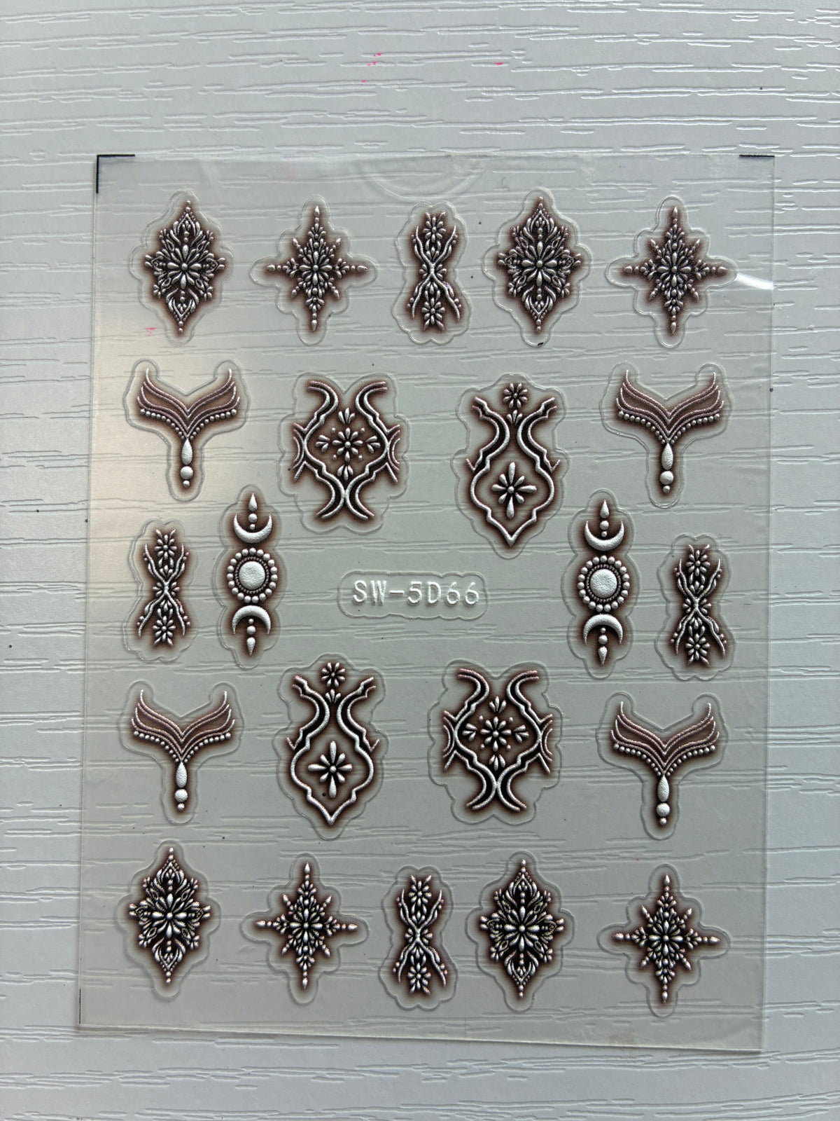 Stickers pour ongles – Arabesques et ornements en relief