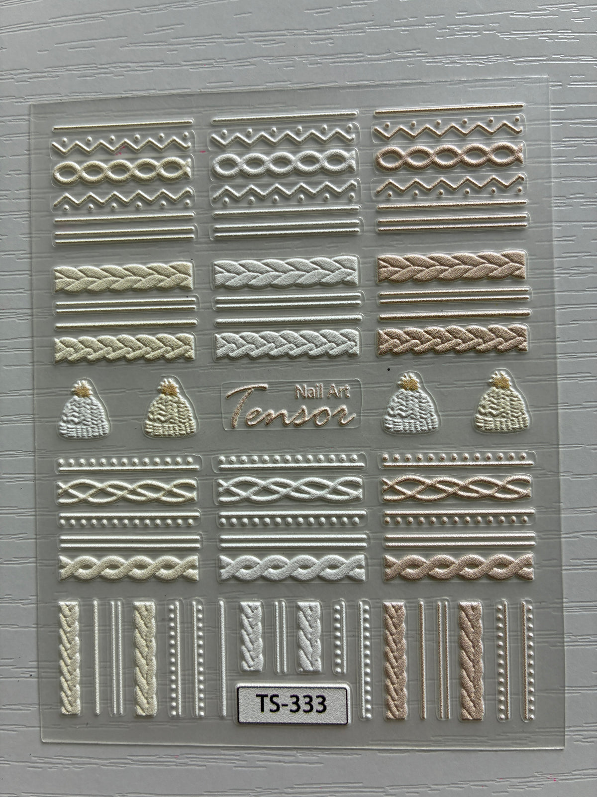 Stickers pour ongles – Nail Art façon pull en relief