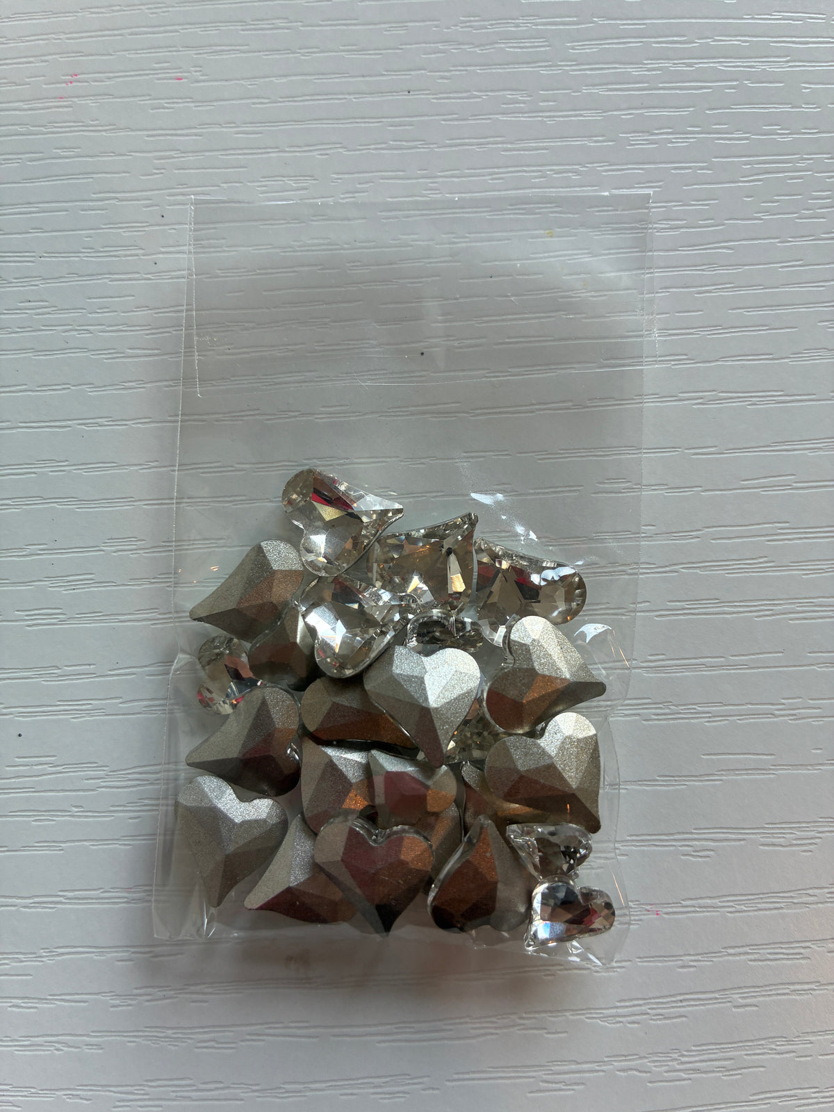Strass cœurs cristal 3D – Tailles assorties – Nail Art