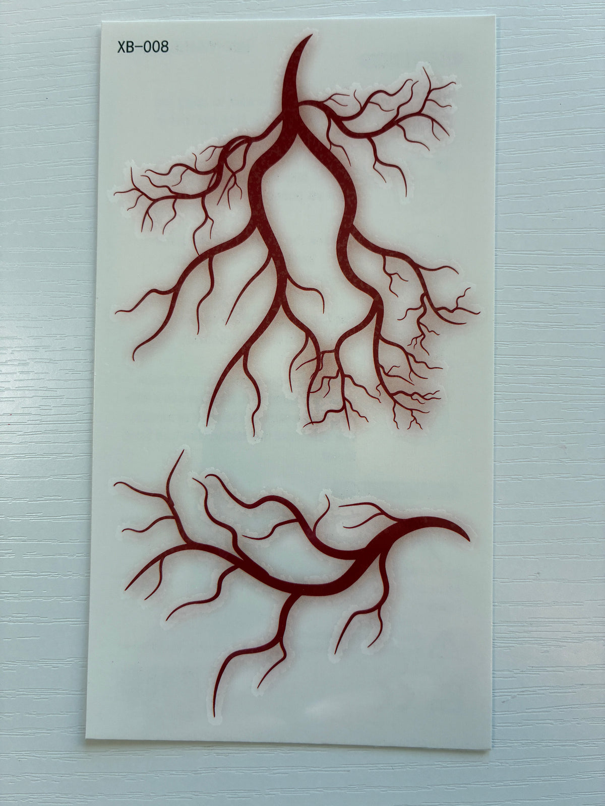 Tatouages éphémères Veines Rouges Halloween – 10 modèles au choix