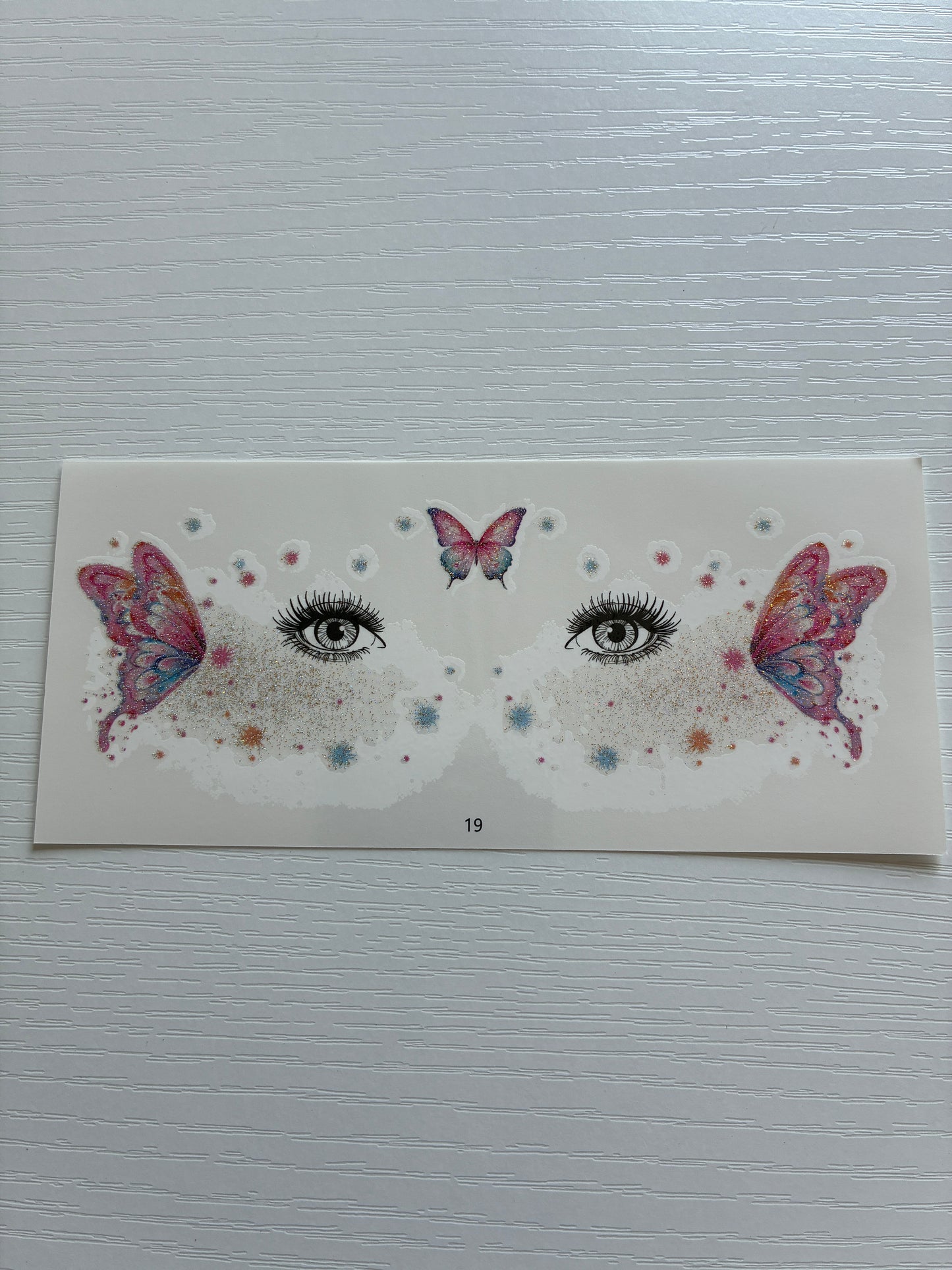 Tatouage éphémère visage Papillons pastel n°19