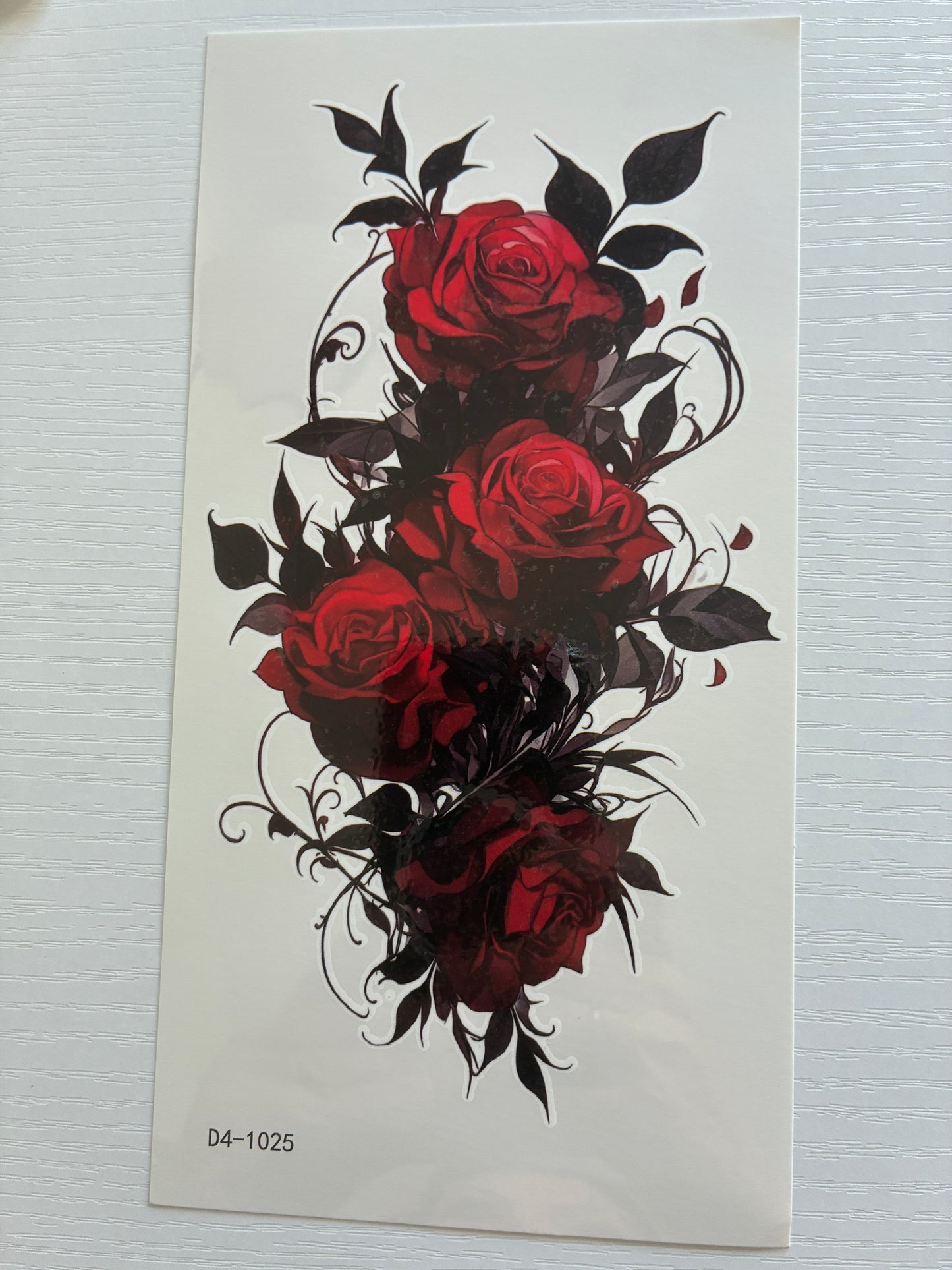 Tatouage éphémère bouquet de roses rouges