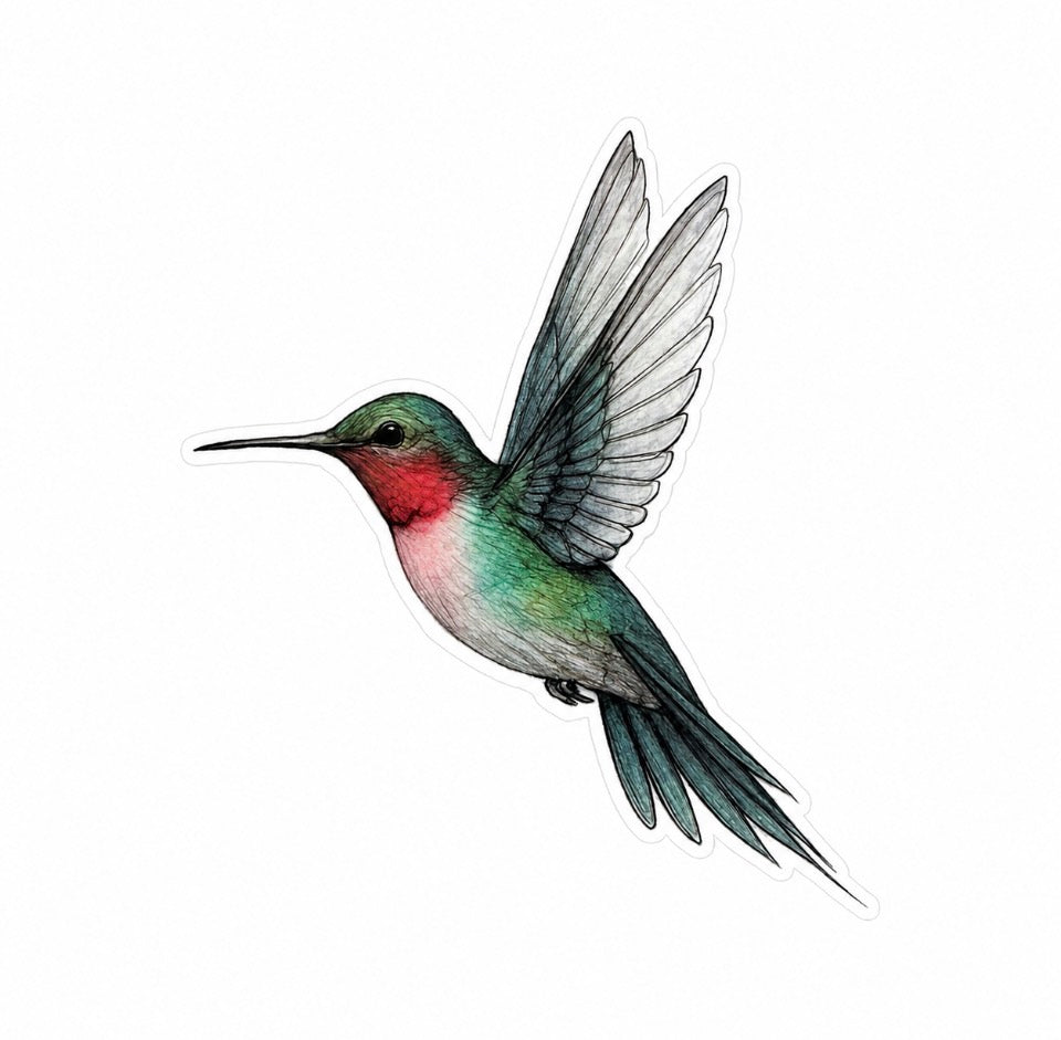 Tatouage éphémère colibri délicat