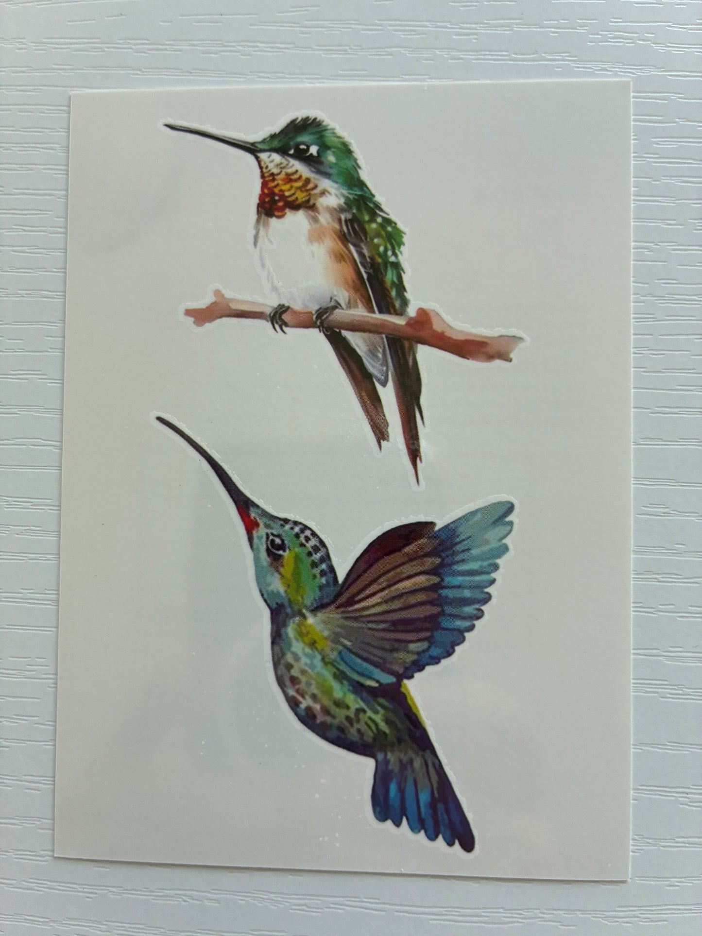 Tatouage éphémère colibri aquarelle N°5 – 2 tatouages