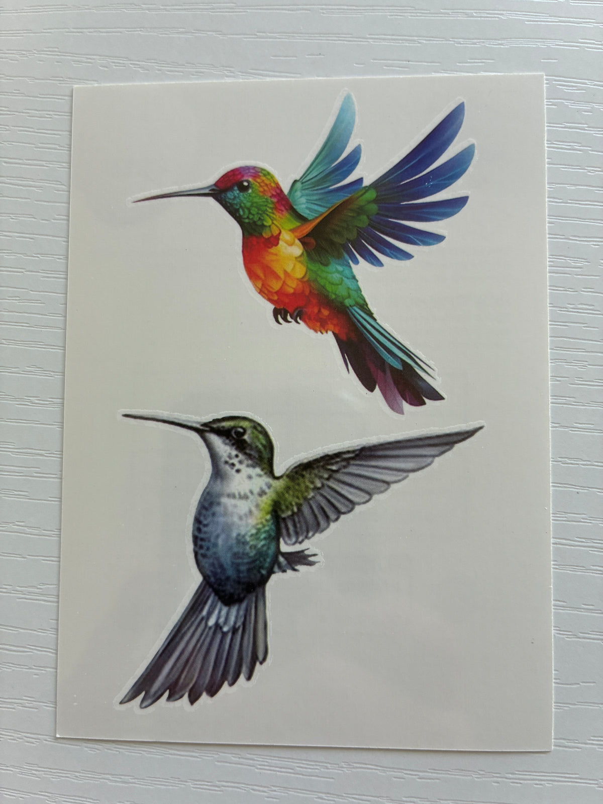 Tatouage éphémère colibri aquarelle N°6 – 2 tatouages