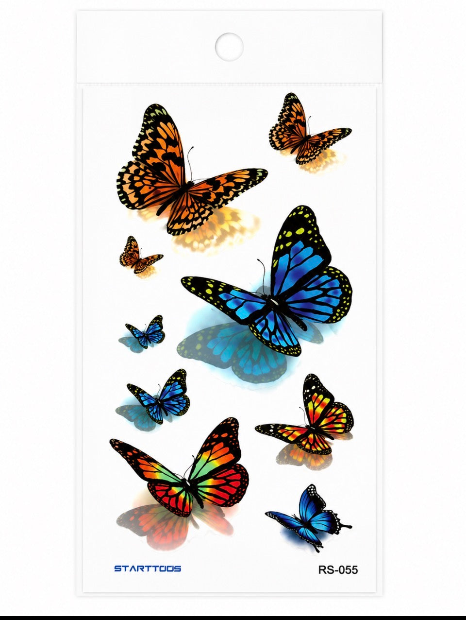 Tatouage éphémère papillon bleu – 9 tatouages