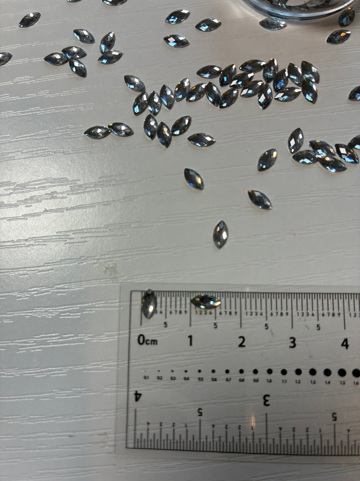 strass navette argentés pour nail art