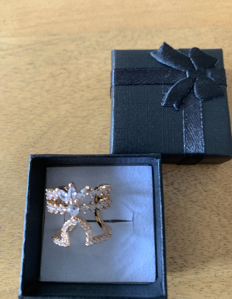 Bague d'ongle Lotus – Or rose