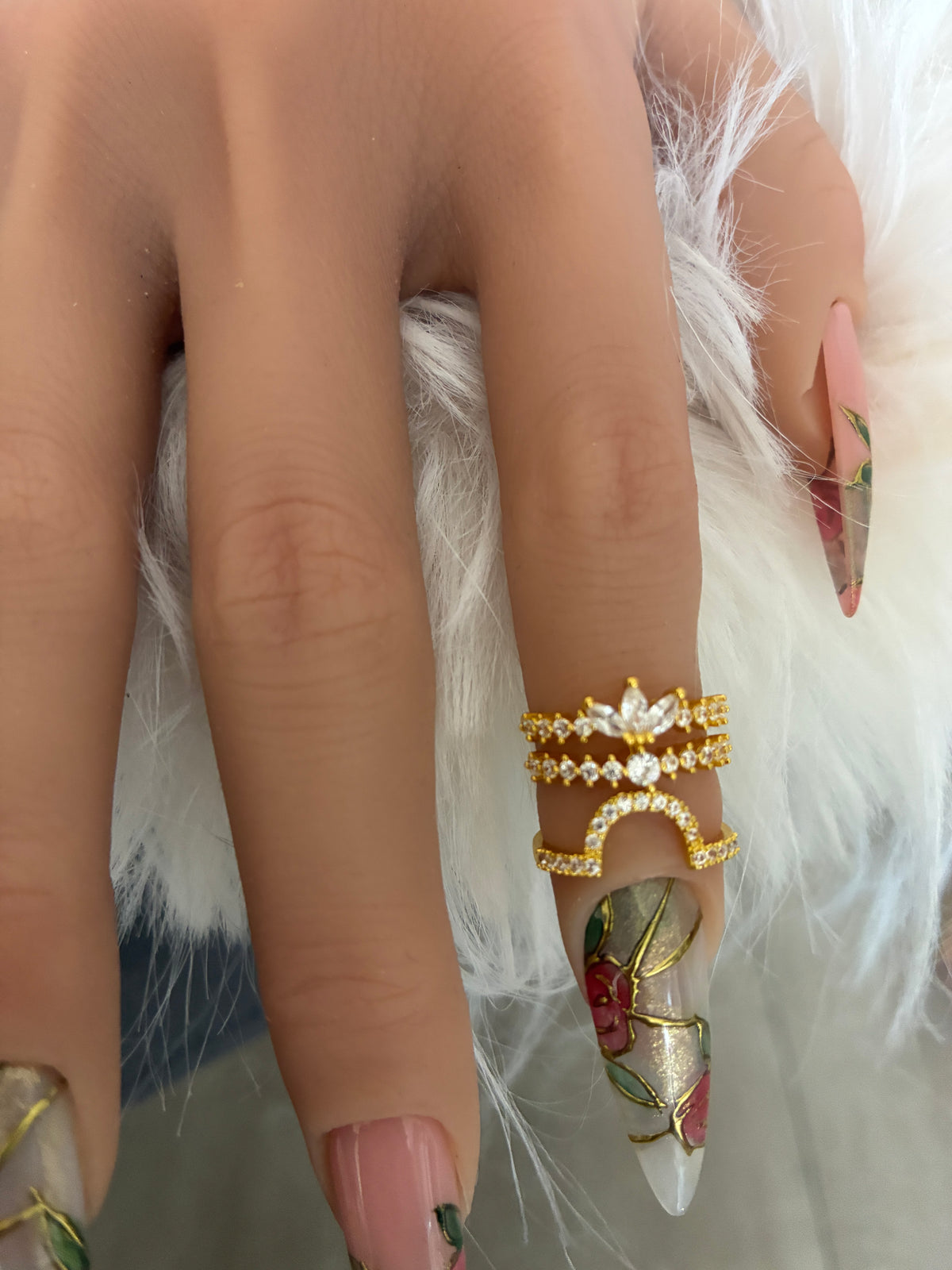 Bague d'ongle Lotus – Dorée