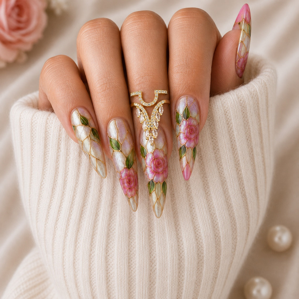 Bague d'ongle Éclat – Dorée