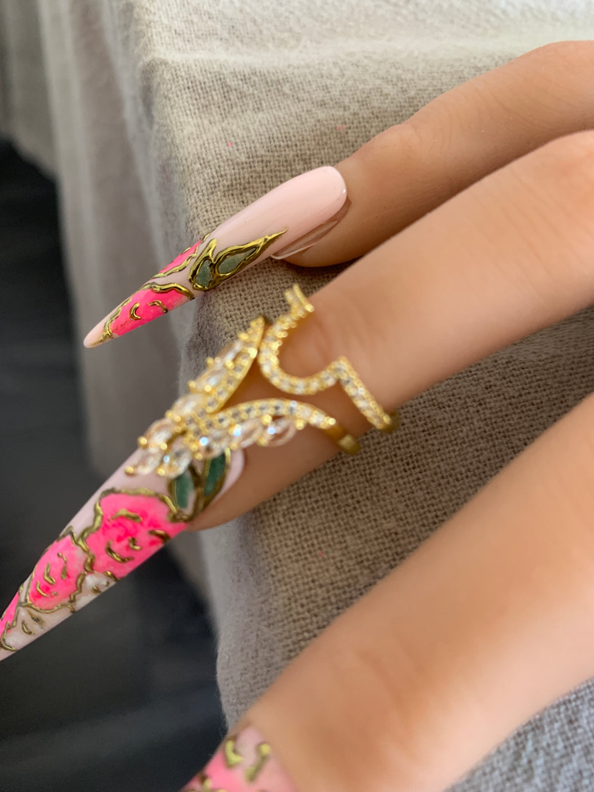 Bague d'ongle Éclat – Dorée