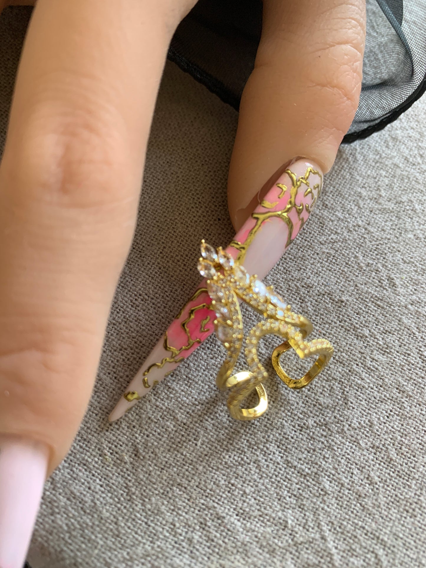 Bague d'ongle Éclat – Dorée