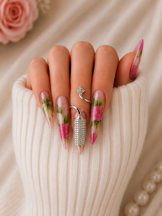 Bague d'ongle Étoile précieuse argentée