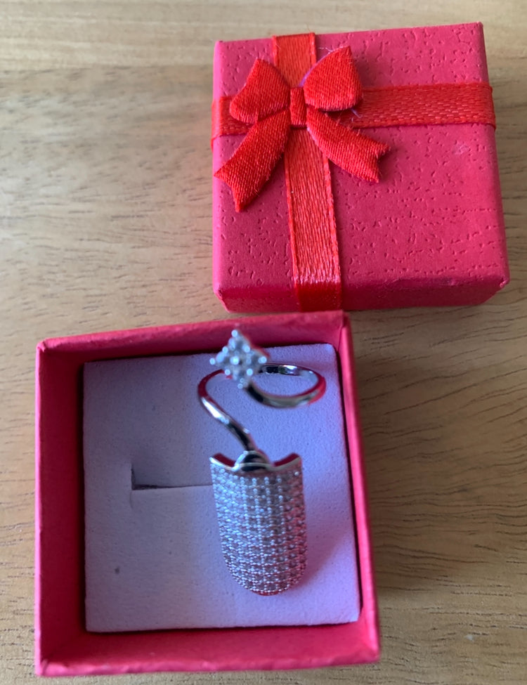 Bague d'ongle Étoile précieuse argentée