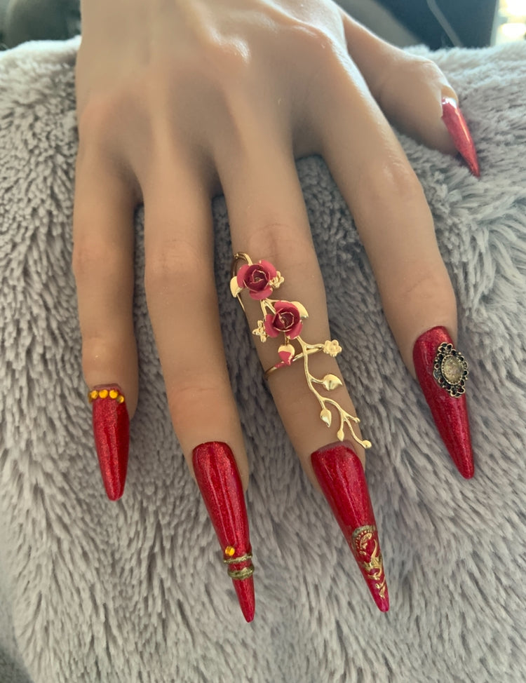 Bague Roseraie royale dorée