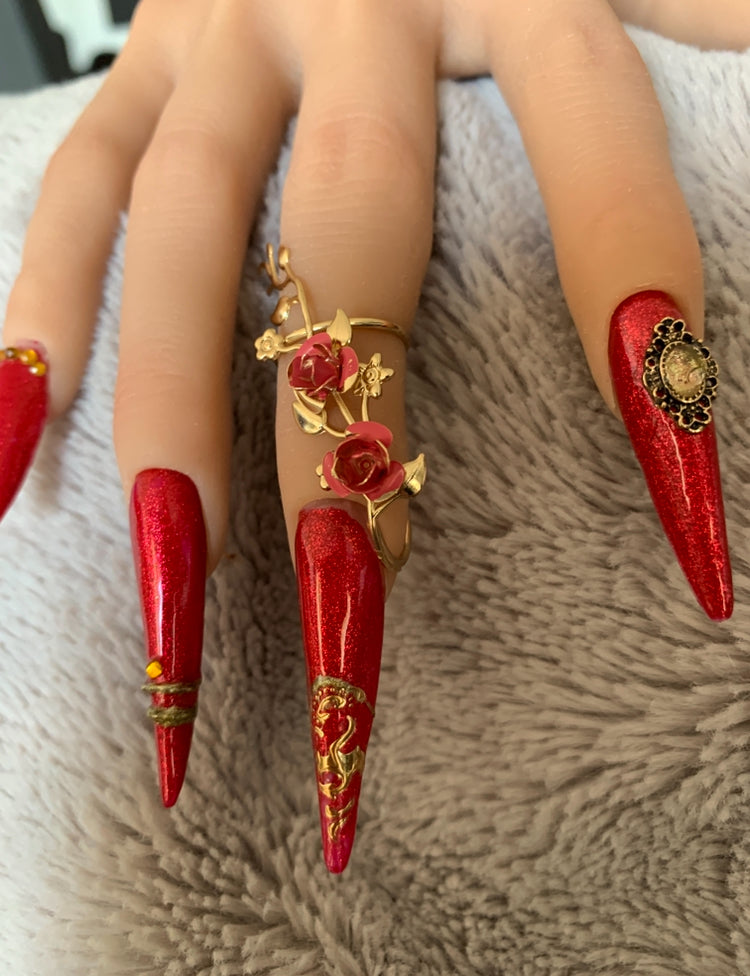 Bague Roseraie royale dorée