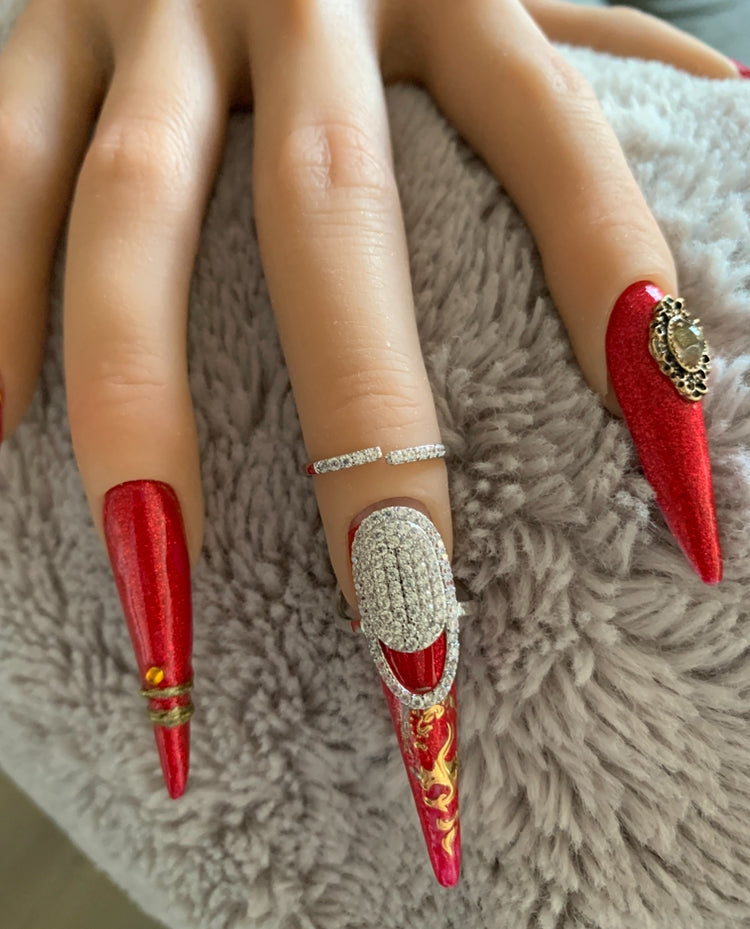 Bague d'ongle Prestige argentée