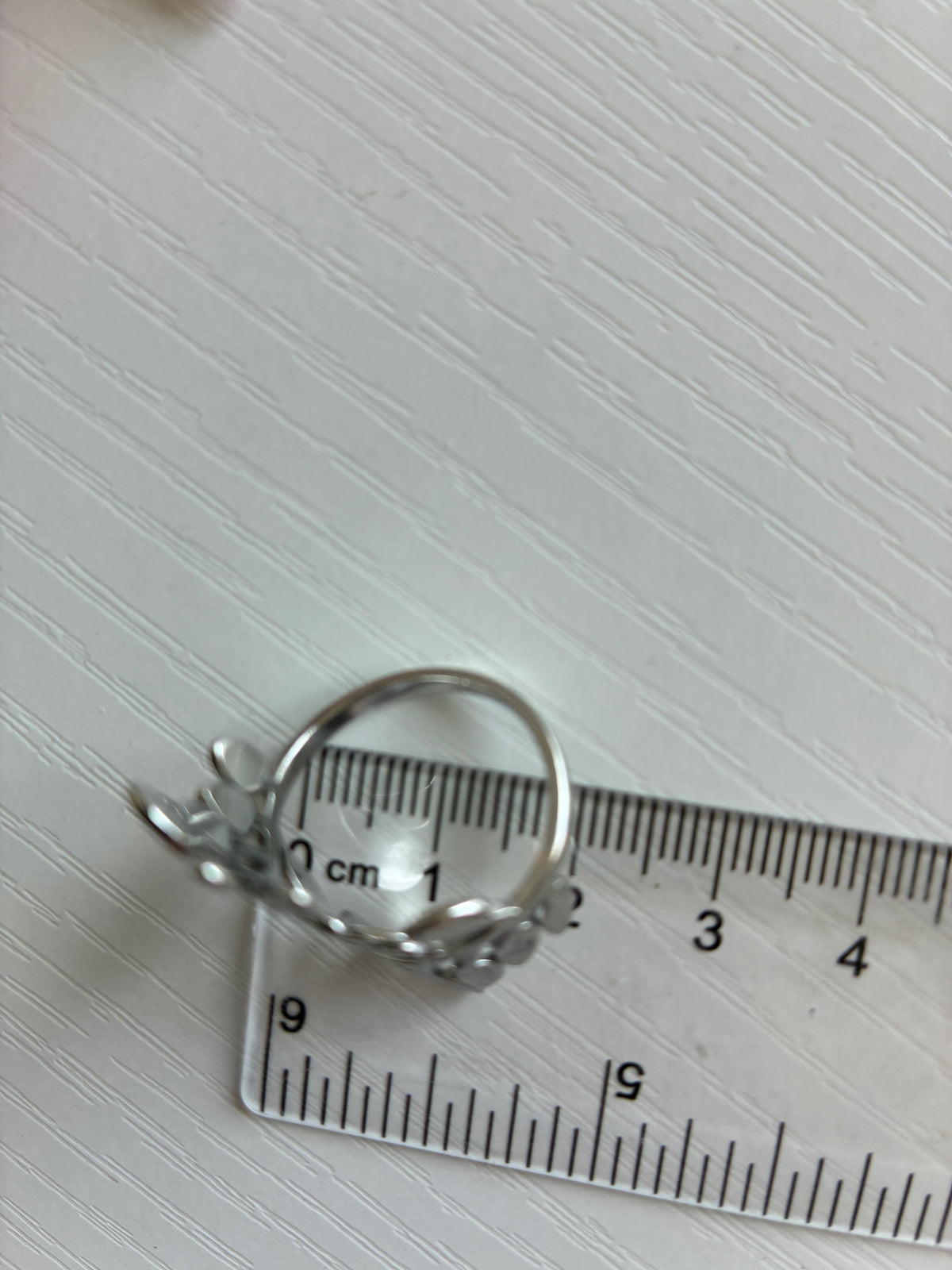 Bague Branche d’Olivier argentée – Acier inoxydable – Ajustable