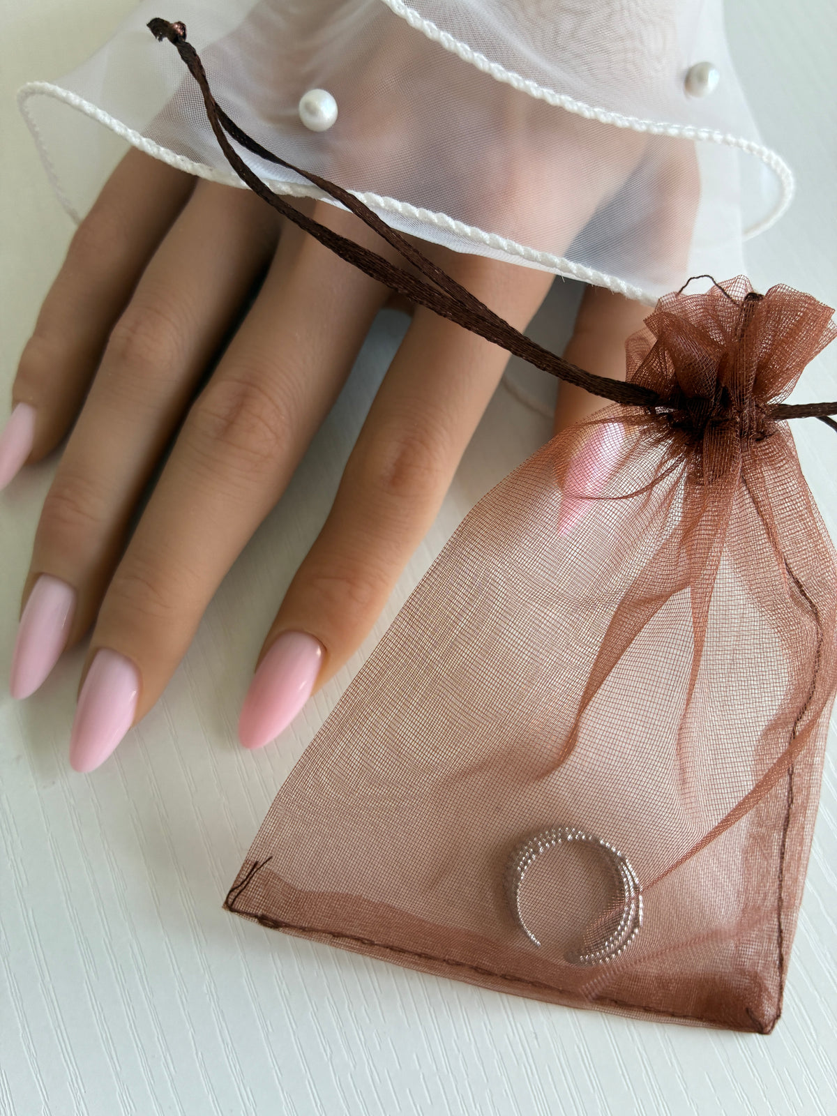 Bague Soleil argentée ajourée – Acier inoxydable – Ajustable