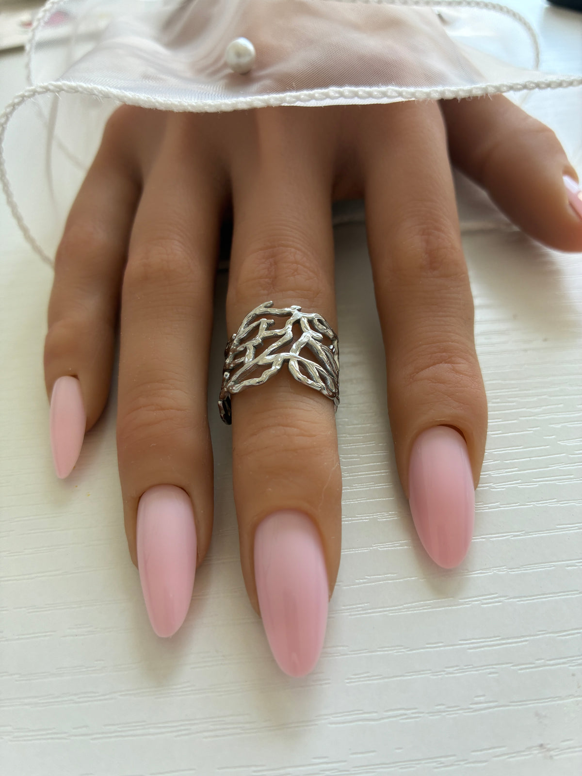 Bague Soleil argentée multi-rangs – Acier inoxydable – Ajustable