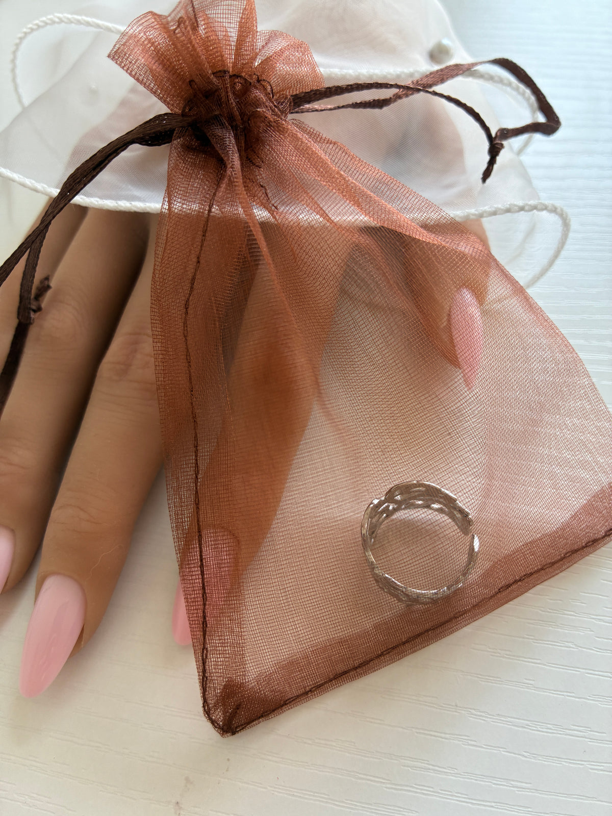Bague Soleil argentée multi-rangs – Acier inoxydable – Ajustable
