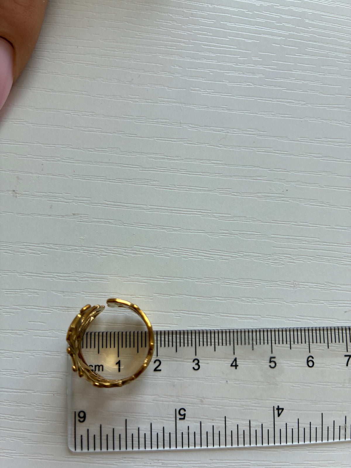 Bague Branches dorée ajourée – Acier inoxydable – Ajustable