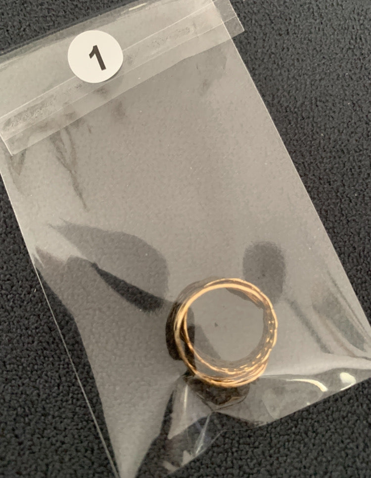 Lot de 2 bagues d'orteil Entrelacs dorées – ajustables