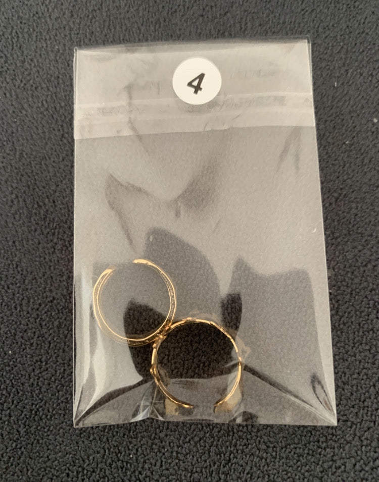 Lot de 2 bagues d'orteil Étoiles dorées – ajustables