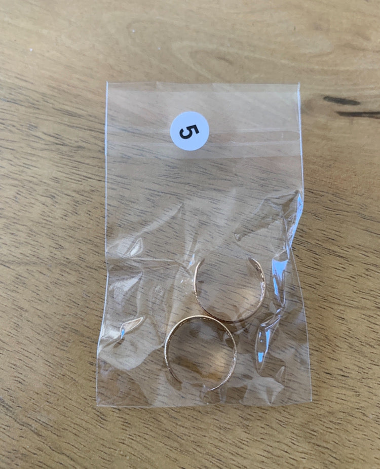 Lot de 2 bagues d'orteil Constellation dorées – ajustables