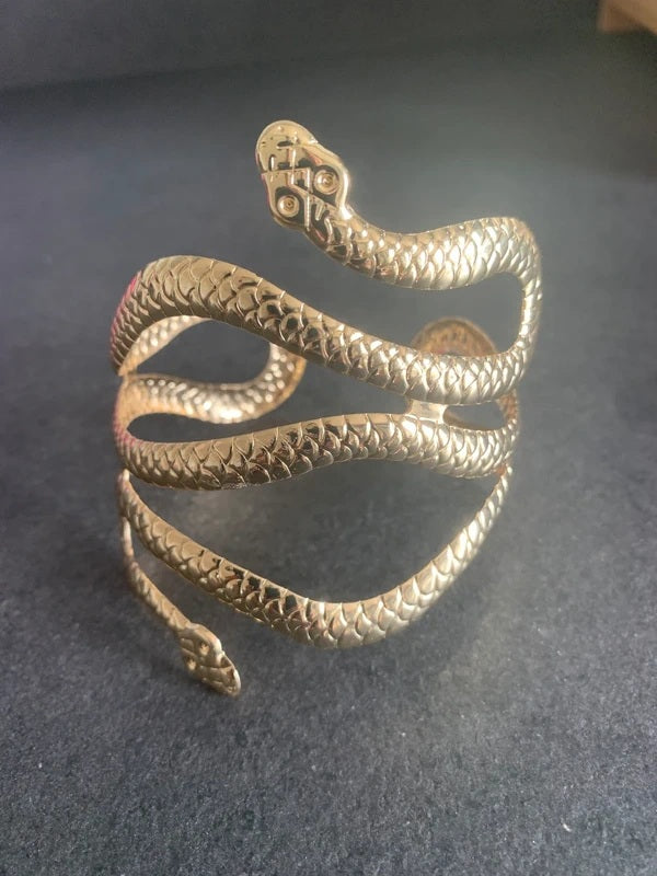 Bracelet de bras Serpent royal doré