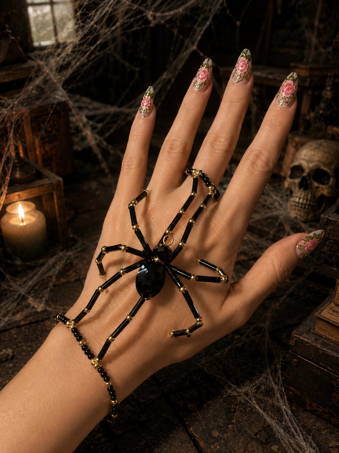 Bracelet-bague Veuve noire