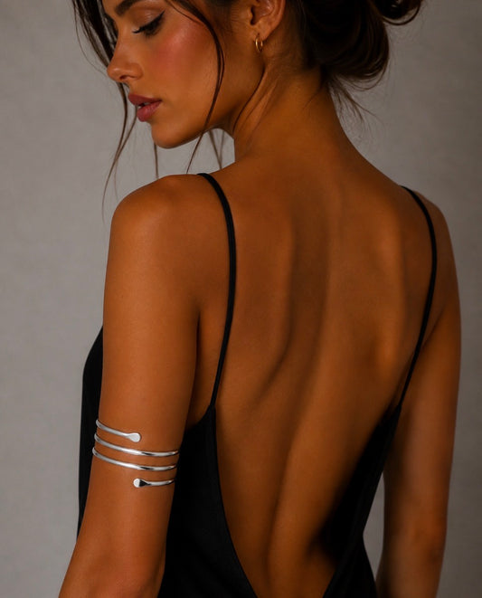 Bracelet de bras spirale minimaliste – Argenté