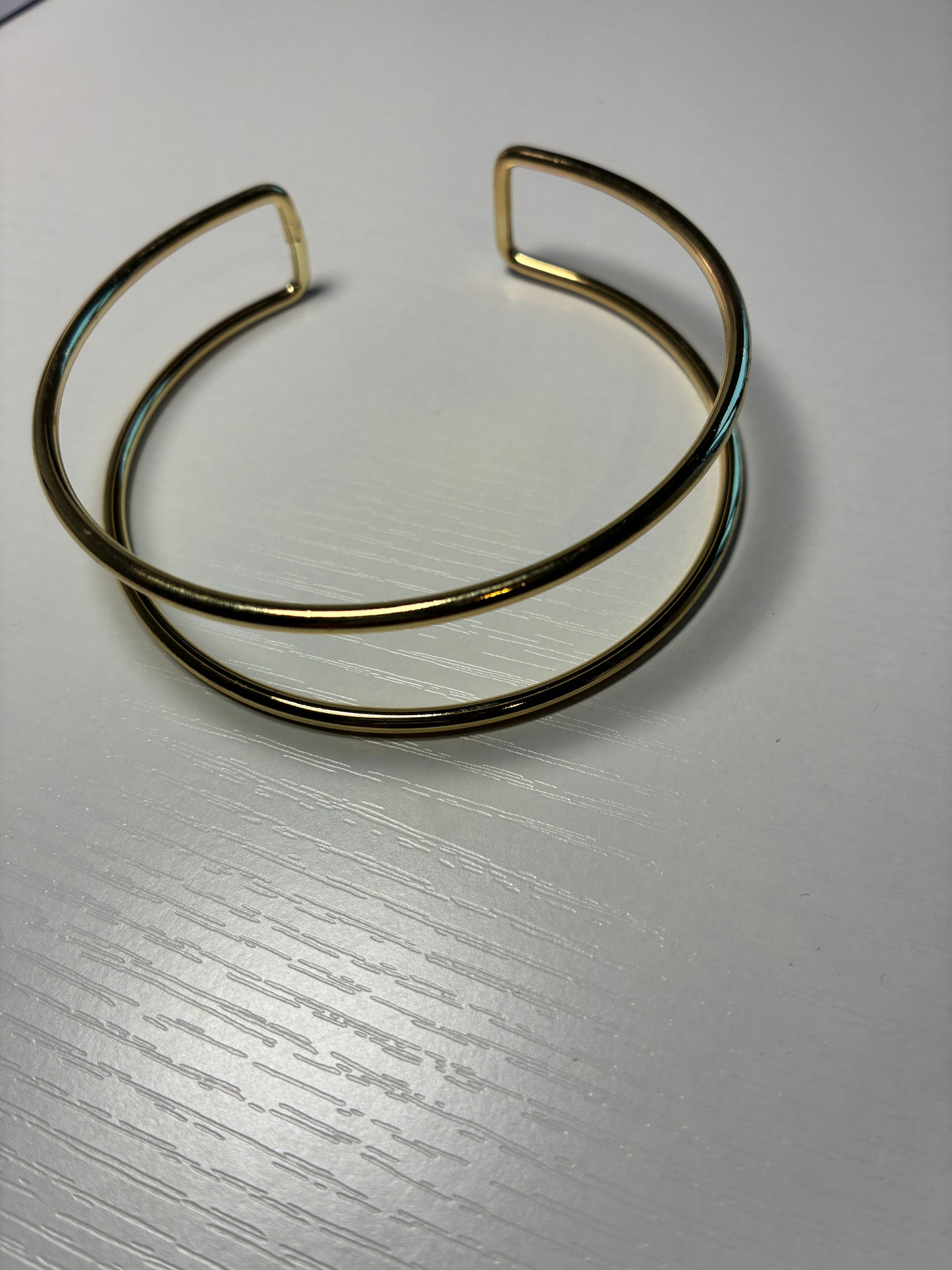 Bracelet de bras double anneau doré – Ajustable