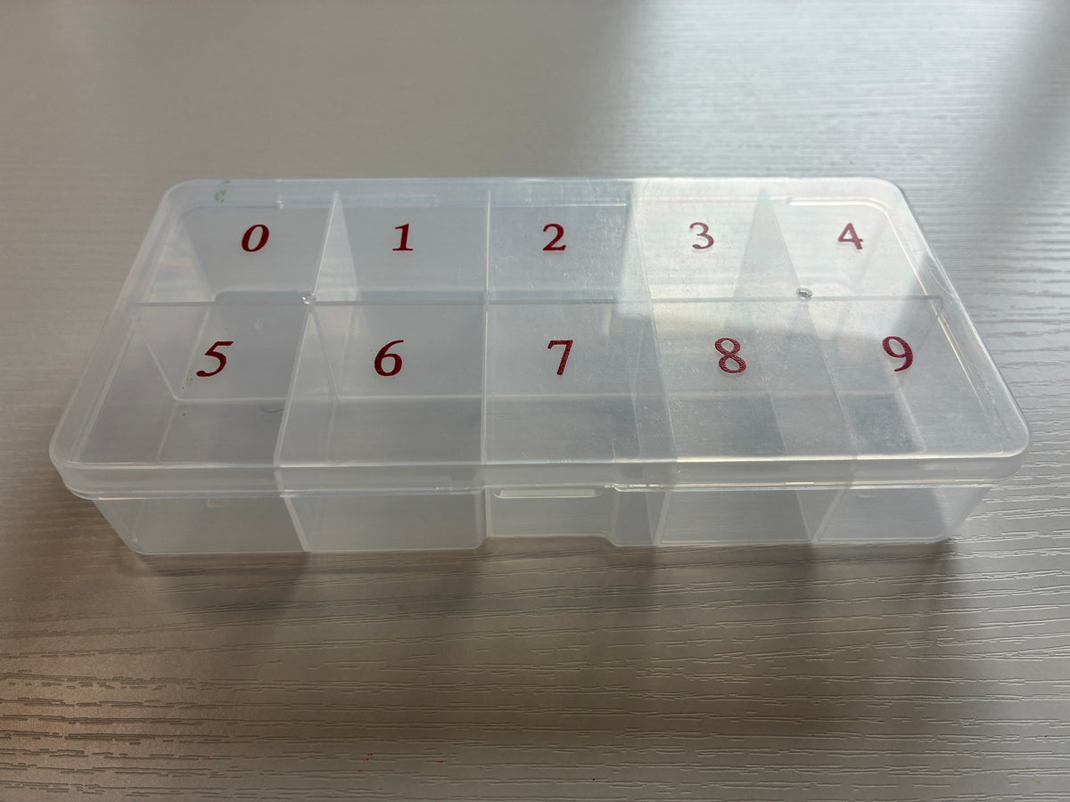 Boîte de rangement pour capsules – 10 compartiments numérotés