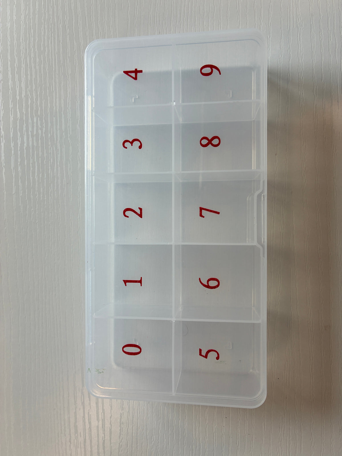 Boîte de rangement pour capsules – 10 compartiments numérotés