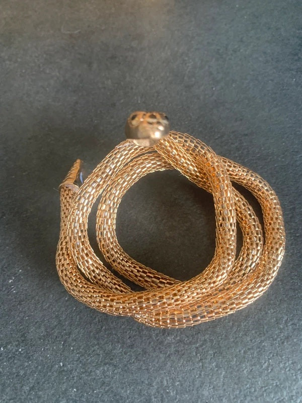 Bracelet serpent Métamorphose doré – bras ou cheville