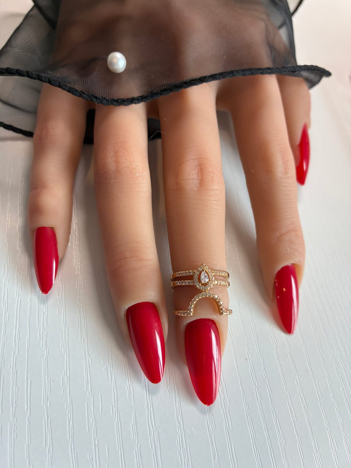 120 capsules pour ongles amande rouges – 10 tailles + kit de pose