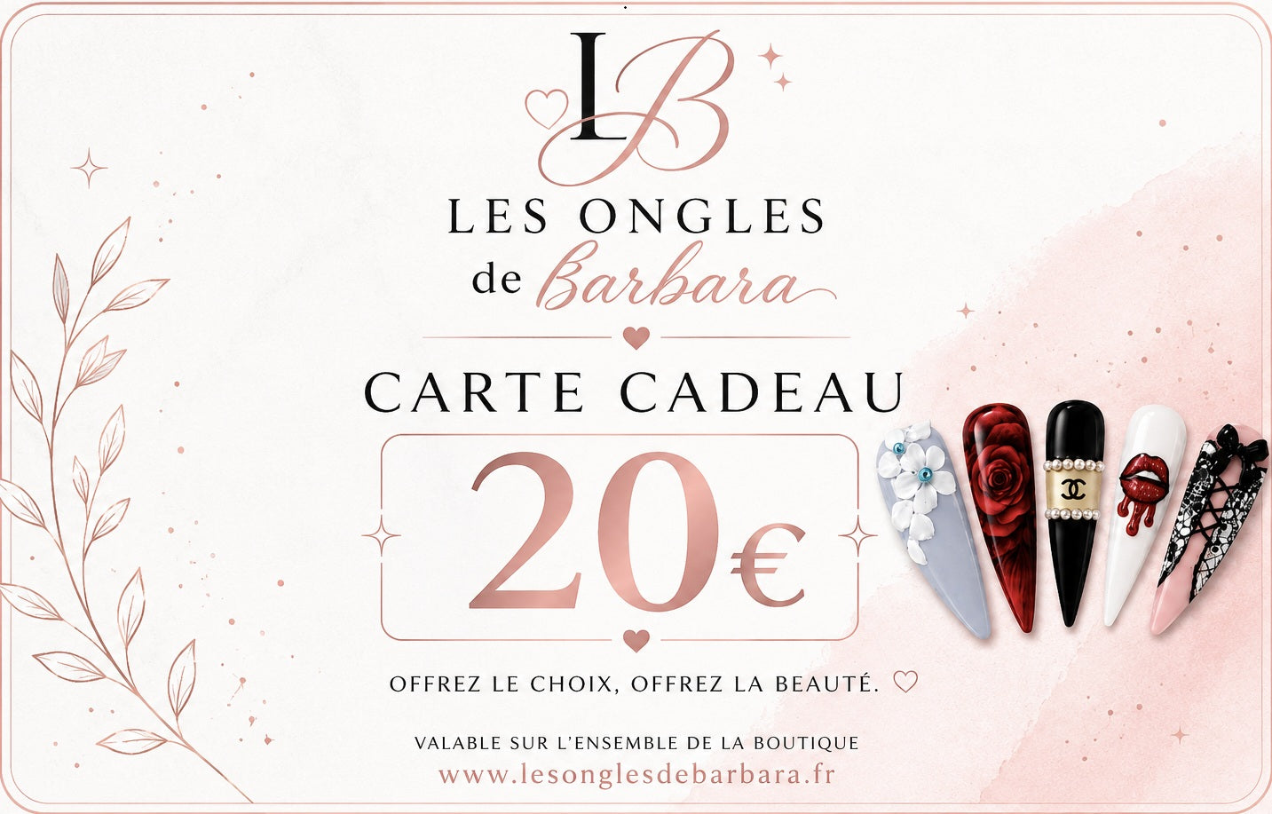Carte cadeau Les Ongles de Barbara