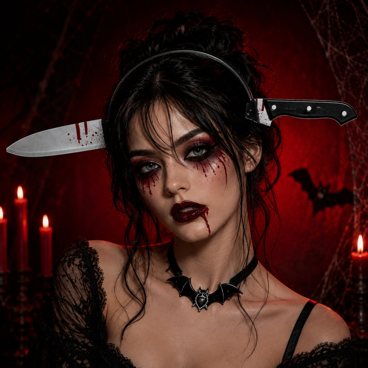 Serre-tête couteau ensanglanté – Halloween