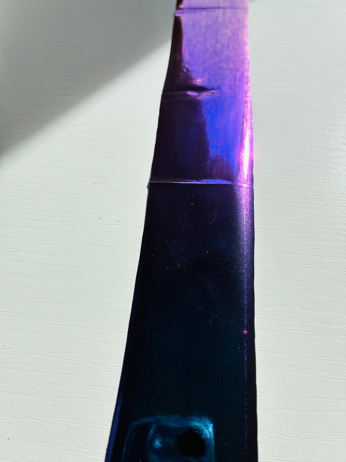 Foil Nail Art Violet Caméléon – Reflets bleus métallisés – 1 m
