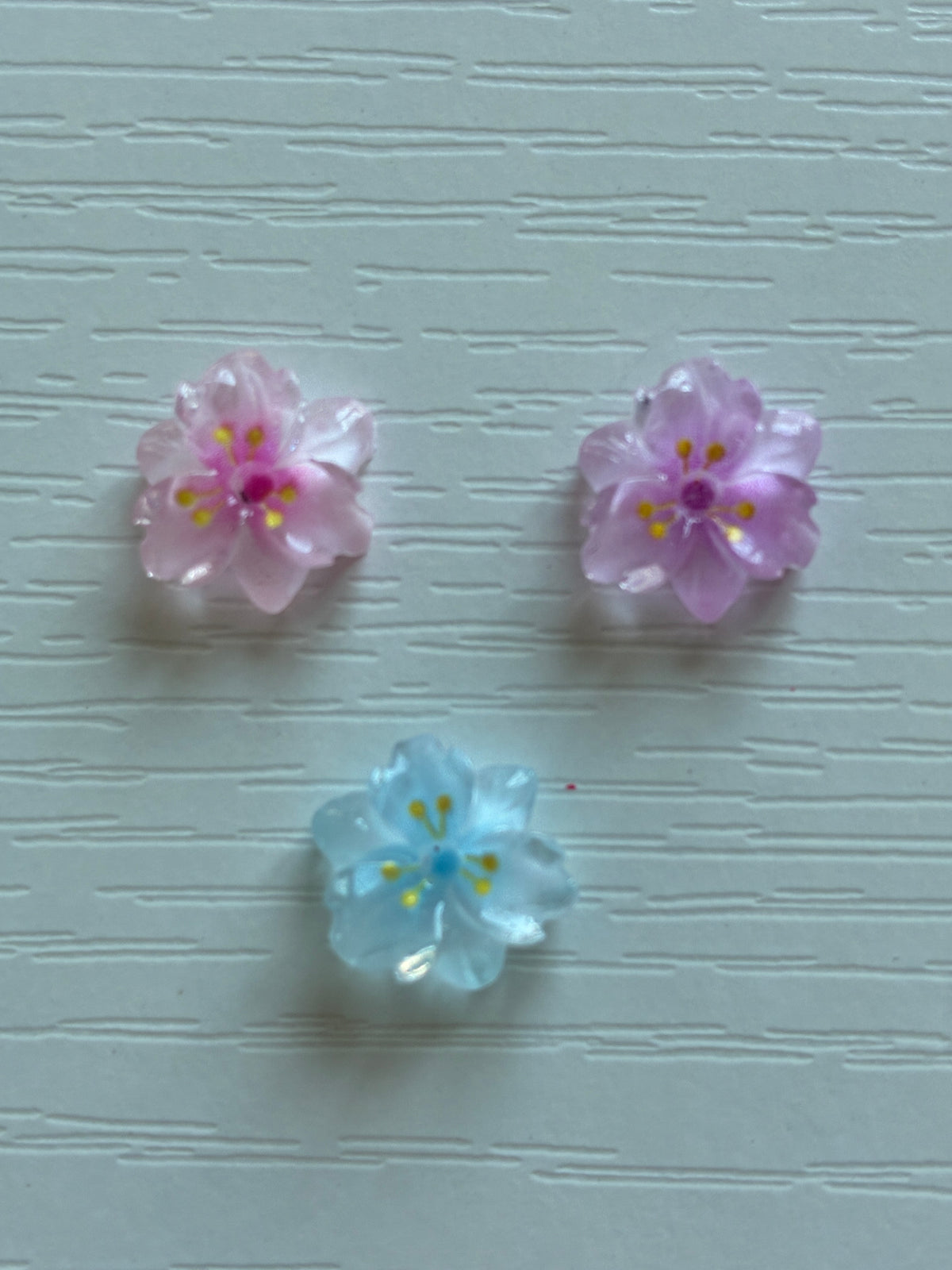 Fleurs 3D translucides pastel – Lot de 12