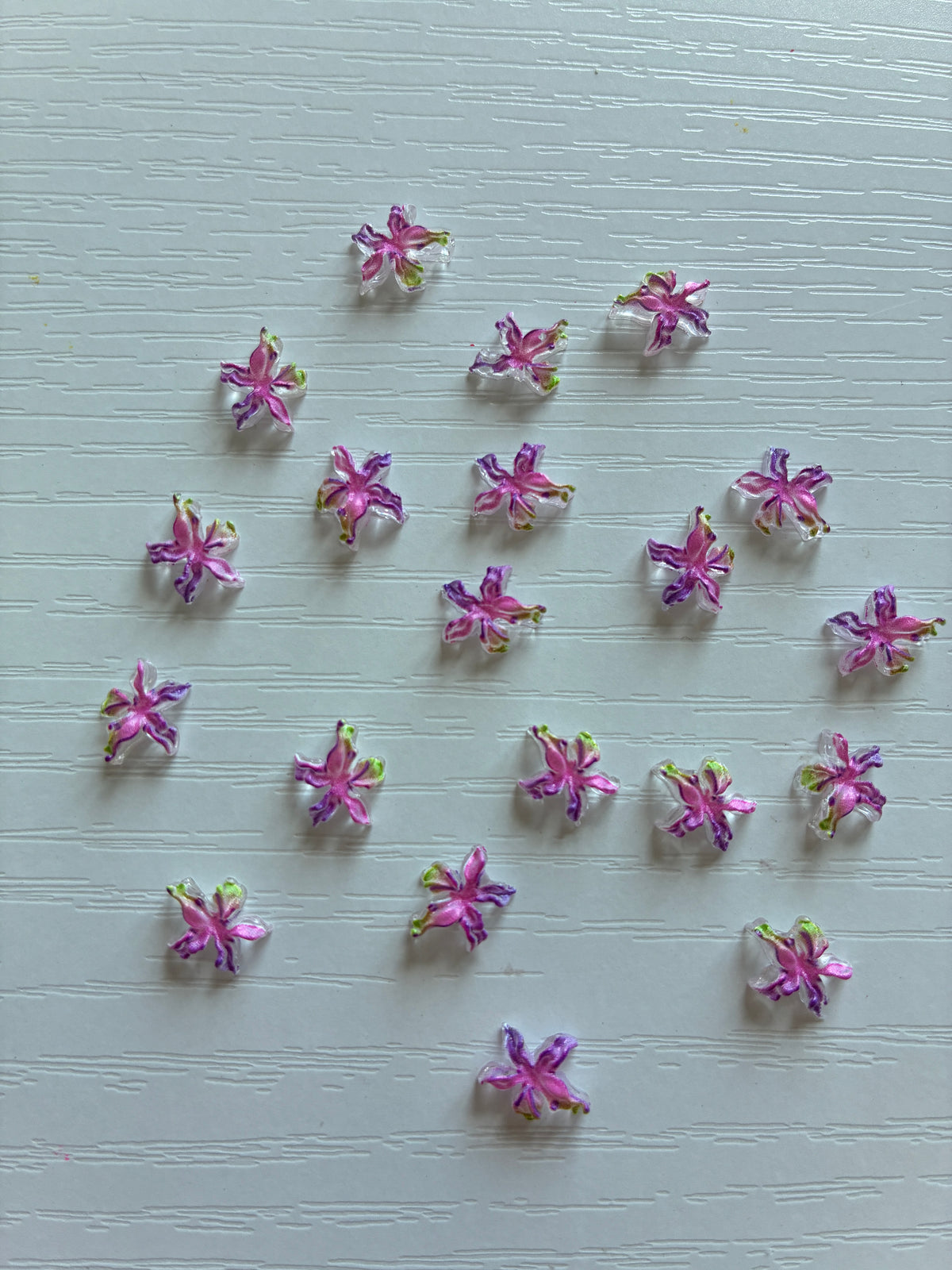 Fleurs 3D violettes et roses – Lot de 20