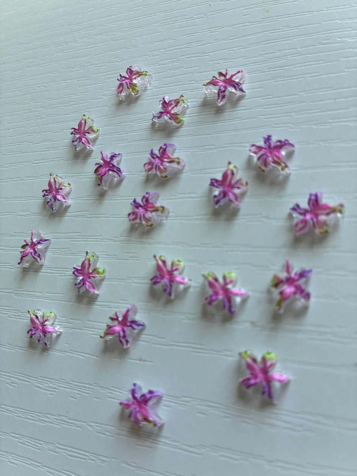 Fleurs 3D violettes et roses – Lot de 20